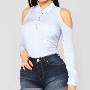 Top with shoulders cut out